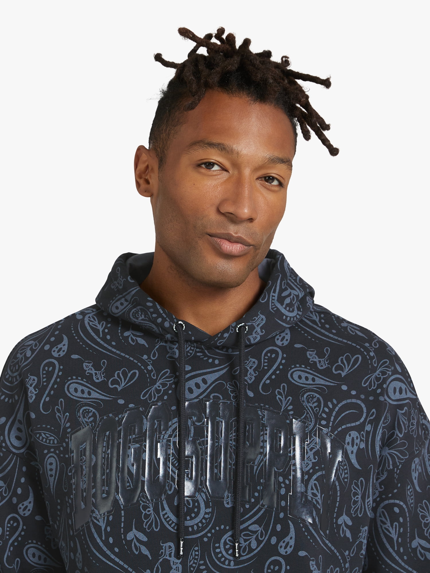 Dogg Supply by Snoop Dogg All-Gender Men's and Women's Paisley Print Fleece Hoodie, Sizes XS - 3XL