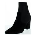 thumbnail image 1 of Steve Madden Womens Remy Suede Block Heel Sock Boot Black 8 Medium (B,M), 1 of 2