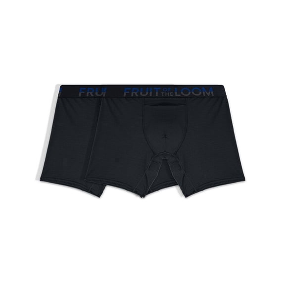 Bóxer Ajustado Fruit of the Loom, para hombre 360 Stretch Cooling Channels , Negro, Talla CH, 2 Piezas