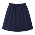 thumbnail image 5 of HILEELANG 4-13 Little Big Girls Skort Navy with Built-in Shorts School Uniform Twill Scooter Skirt Elastic Waist A Line with Pockets for Kids, 5 of 15