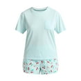 thumbnail image 4 of Joyspun Women's and Women’s Plus Sleep Easy Tee with Short Sleeves, Sizes XS to 3X, 4 of 5