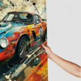 thumbnail image 3 of Awypu Waterproof Shower Curtain for Bathroom Decor Colorful Racing Car Watercolor White, 3 of 7