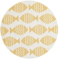 thumbnail image 2 of Unique Loom Outdoor Coastal Collection Area Rug - Pesci (4' 1" Round Yellow/Ivory), 2 of 6