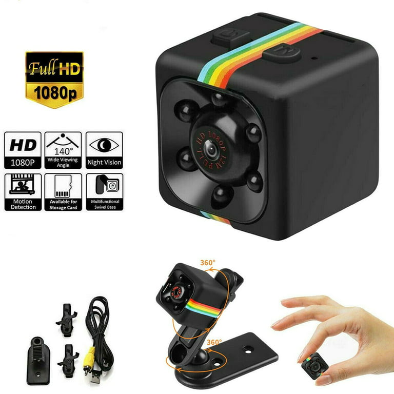Mini Hidden Spy Cameras 1080p Full Hd Wifi Tiny Portable Wireless Secret  Camera With Motion Detection Night Vision For Indoor / Outdoor (black)