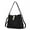 Black, variant on Ezra Snake embossed Vegan Leather Womens Shoulder Bag by Mia K