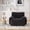 Black, variant on 42" Wide Modern Upholstered Oversized Accent Chair, Boneless Single Sofa Chair, Chenille Armchair Comfy Reading Lounge Chair with Deep Seats for Living Room Bedroom Apartment, Dorms, Black