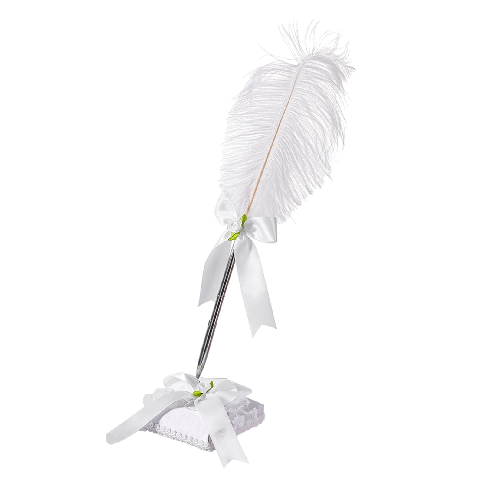 FVDPWYE Guest Book Pen Feather Ballpoint Writing Pen Writing Elegant Wedding Signing Pen Style B