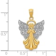 thumbnail image 4 of 14K Yellow & Rhodium With Filigree Angel Pendant (28 X 18) Made In United States d3721, 4 of 6