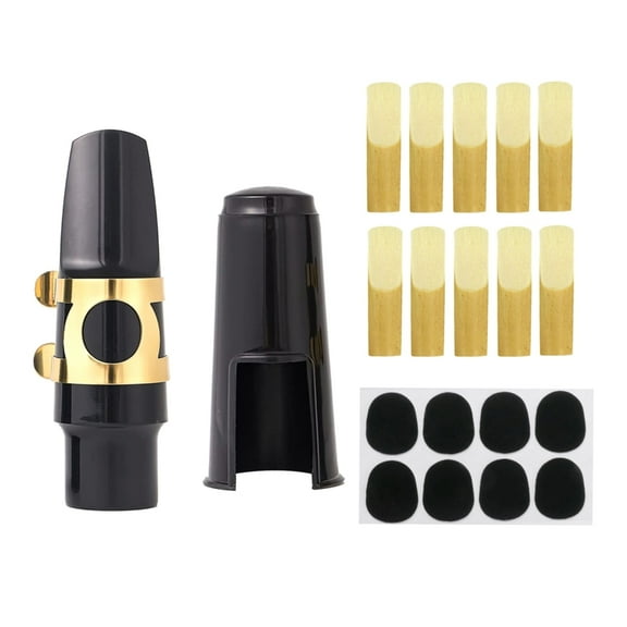 AOOOWER Alto Saxophone Mouthpiece Kits Include Saxophone Mouthpiece, Cap, Ligature Clip
