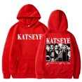 thumbnail image 1 of Chandail à Capuchon en Molleton Graphique Inspiré de Katseye - Unisexe Surdimensionné Rétro Kpop Automne Hiver,m,Rouge, 1 of 5