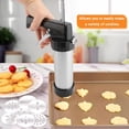 thumbnail image 3 of Prensa de galletas de acero inoxidable para hornear, kit de pistola de prensa de galletas con 13 discos y 8 puntas de tubería para decorar pasteles, suministros de hornear, 3 of 4