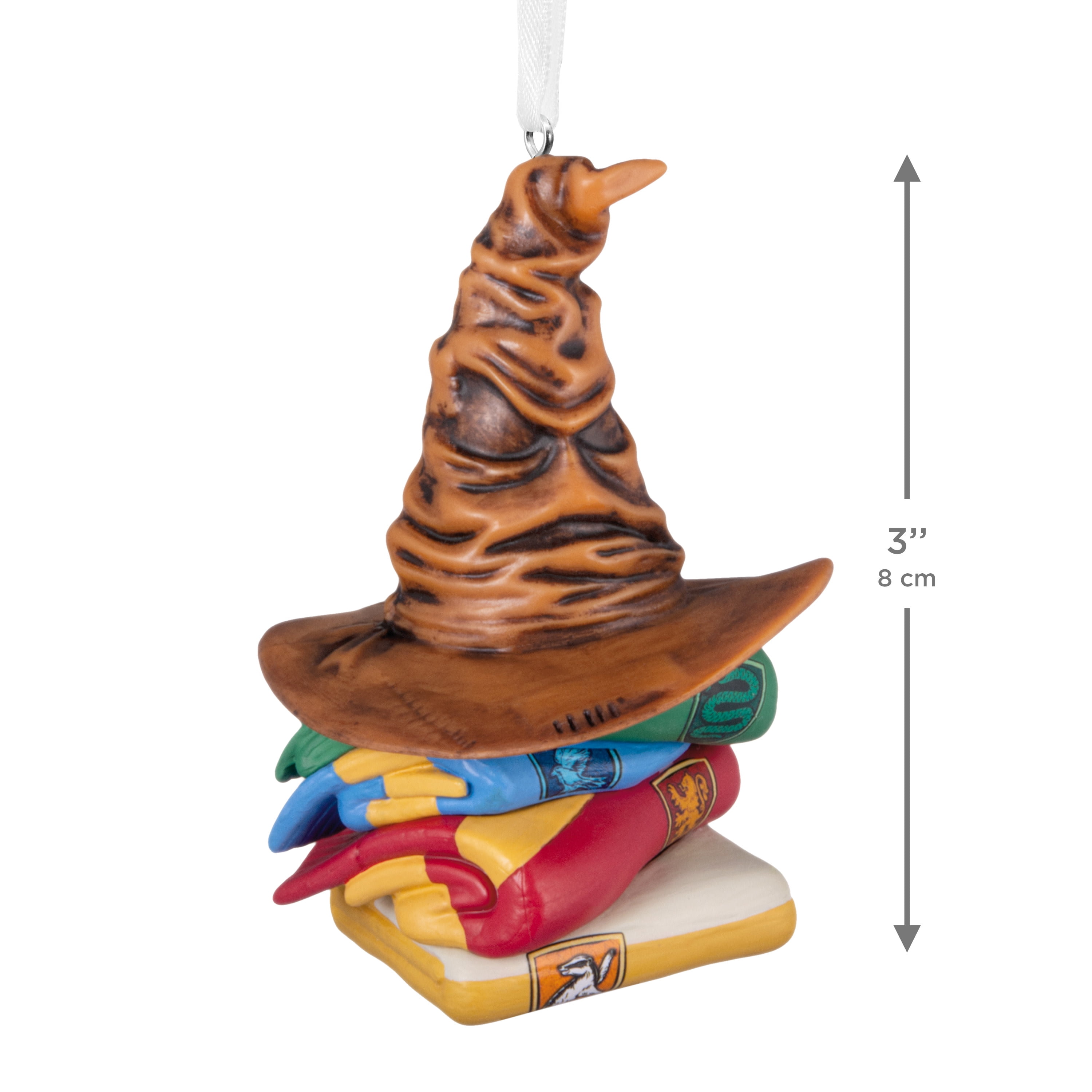 Hallmark Christmas Ornament (Harry Potter Sorting Hat Scarves), 1 Count
