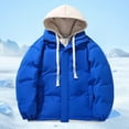 thumbnail image 2 of Down Jacket Men Warm Winter Coats for Mens Puffer Jackets with Hood Blue XXXXL, 2 of 4