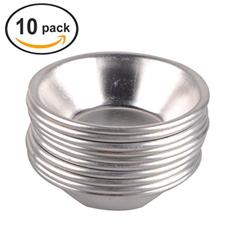 Pocket Pie Mold - Heat Resistant Aluminum Egg Tart Mold Set for Homemade DIY Pie Cupcake Cheesecake Muffin Jelly Pudding Chocolate,10-Pack