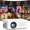thumbnail image 1 of [2025 Applications Intégrées] PURSHE Mini Projecteur Intelligent avec WIFI et Bluetooth, Full HD 1080P 4K Supporté Projecteur de Films Portable Extérieur avec Zoom, Maison, 1 of 8