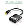 thumbnail image 5 of RAWAUX 1x2 Digital Optical Audio Toslink Splitter for Sound Bar, TV, PS4 & Xbox (1 Male to 2 Female, Black), 5 of 8