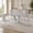Gray Marble Table and 4 Gray PU Chairs, Silver Legs, variant on 63" Modern Rectangle Faux Marble Dining Table Room Sets for 4,Dining Table with 4 Velvet Dining Chairs,Gray Table and 4 Black Chairs with Silver Leg