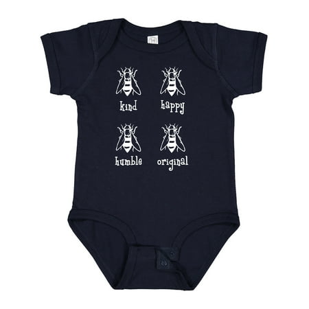 

Inktastic Bee Kind Happy Humble Original Boys or Girls Baby Bodysuit