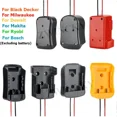 thumbnail image 2 of 1PC DIY Adapter Converter Base Shell For Makita/Bosch/Milwaukee/Dewalt/Black&Decker/Ryobi 18V Lithium Battery Cable Connector, 2 of 10