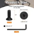 thumbnail image 2 of 1/4-20 x 3/4 Inch Flat Head Socket Cap Screws Hex Socket Drive Machine Screws UNC Coarse Full Thread Black 20 Pcs, 2 of 7