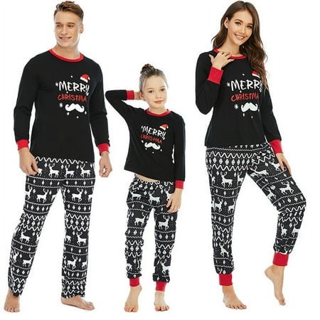 

Family Matching Christmas Pajamas Set Holiday Santa Claus Sleepwear Xmas PJS Set for Couples and Kids