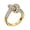 Gold White Z., variant on 7829 Lovely Knot Rings Colored Zirconia Stones Copper Gold Plated Multiple Size