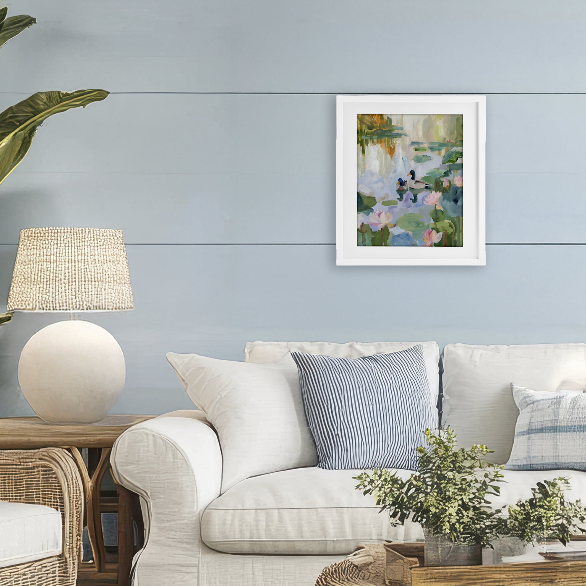 Stupell Industries Duck Pond During Tranquil Morning White Framed Print Under Glass, design by The Prints Vibe