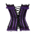thumbnail image 3 of Fjofpr Cyber & Monday Deals Purple Corset Tops for Women Plus Size Corsets For Women Black Bustier Lingerie For Halloween Costume Dress Bustier Top Gothic Shapewear Sexy Underwear, 3 of 6