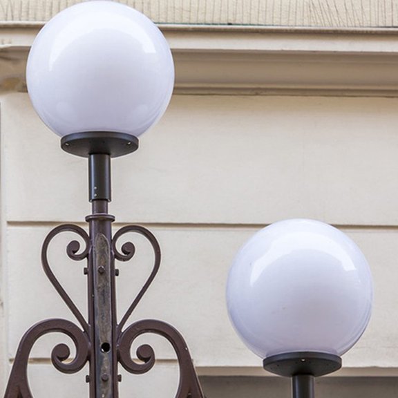 Phenofice Acrylic Globe Light Cover White 1Set 9.8x9.8x3.7in