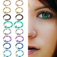 thumbnail image 2 of Xinyolin 2 Pcs Fake Clip on Spring Nose Septum Ring Earring Non Piercing, Unisex Jewelry, 2 of 8