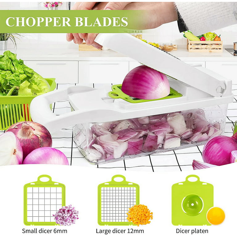 Electric Vegetable Dicer Commercial Food Chopper Dicer with 8/10/12mm  Blades Stainless Steel Automatic Fruit and Vegetable Cutter for Onions  Potatoes