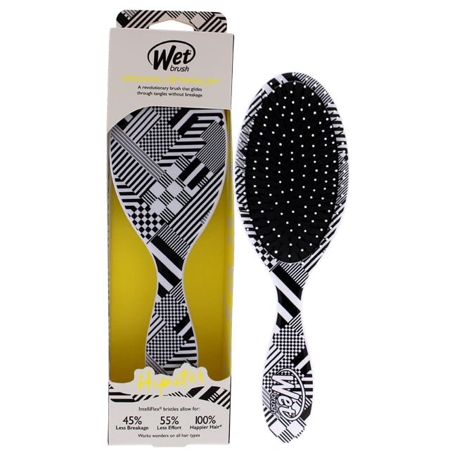 Original Detangler Hipster Brush Diagonal Checkers by Wet Brush for Unisex 1 Pc Hair Brush