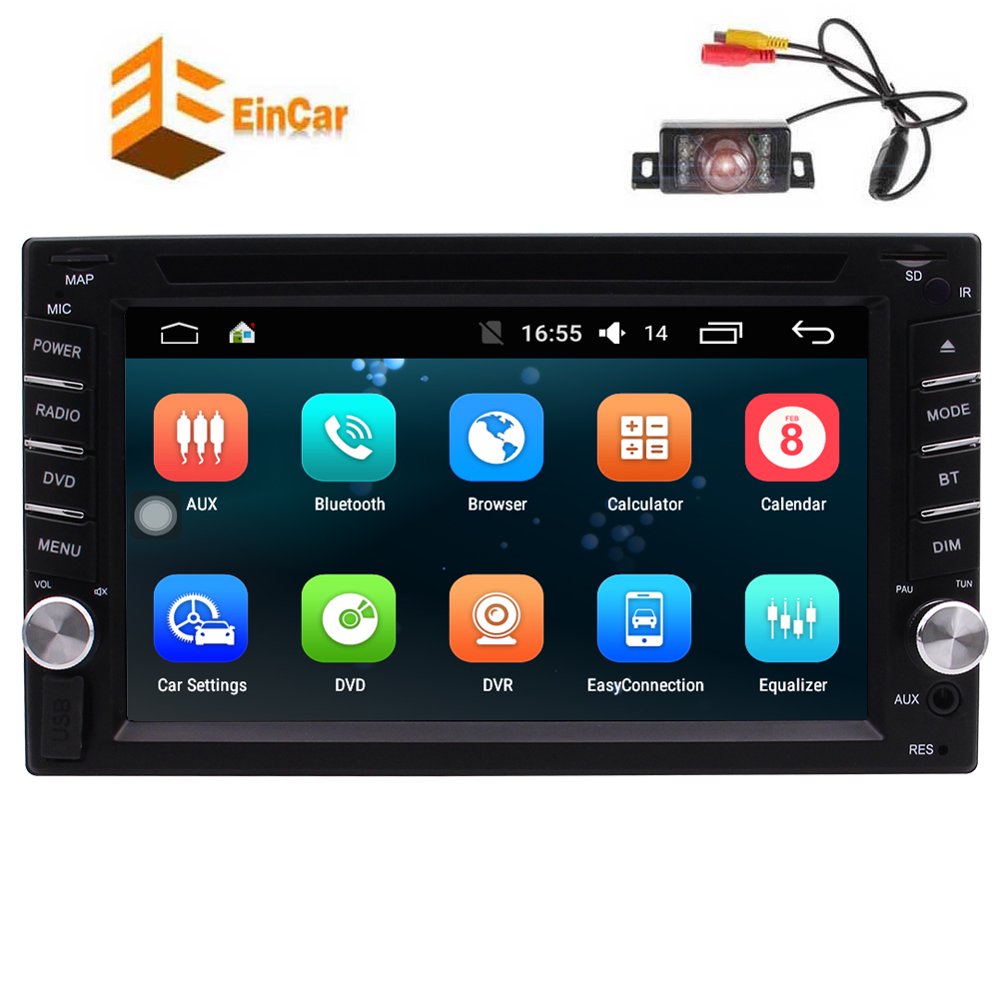 Eincar Android 6.0 Car Stereo Double Din DVD CD Player with GPS, WiFi, Support Fastboot, Backup