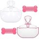 thumbnail image 2 of 2 piezas de impermeable para perros, ropa transparente para mascotas, poncho de lluvia con capucha, ropa impermeable para perros medianos S (rosado y blanco) YGWL, 2 of 3