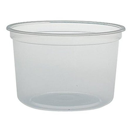 16 Ounce Plastic Lid - SafePro 16HDB, 16 Oz Clear Plastic Soup / Food Containers with Lids, Translucent To-Go Lunch, Food Storage, Take-Out Containers, Plastic Deli Containers with Covers, Case of 50