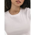thumbnail image 4 of No Boundaries Scoop Neck Cotton Tee with Short Sleeves, Women's, 4 of 5
