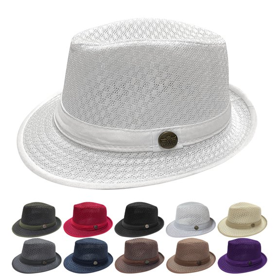 Sales Today Under $5 Black Cowgirl Hat GIJNRIUIUA Men's Mesh Hat Breathable Summer Sun Hat Short Brim Panama Hat With Baseball Caps