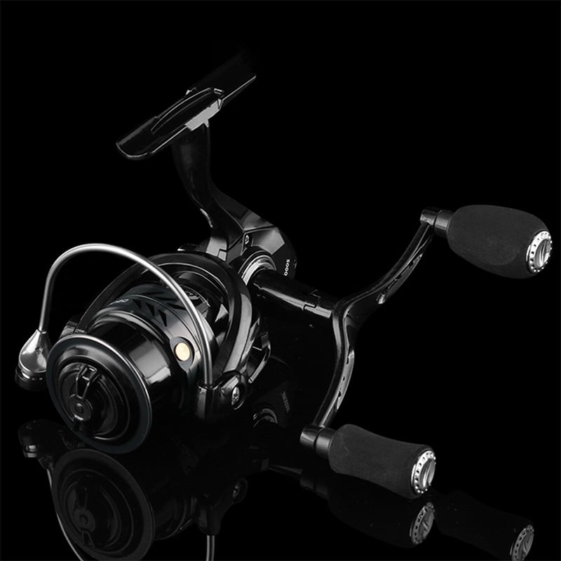 DEUKIO Dual-Handle Spinning Fishing Reel 5+1Bb Metal Line Spool Aluminum Body Ideal For Freshwater Lure Fishing Reel