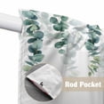 thumbnail image 4 of Daisy Eucalyptus Swag Curtains for Kitchen/Bedroom/Living Room, Farmhouse Weeping Botanical Scalloped Curtains 63 Inch Long, Rod Pocket Window Swag Topper Curtains Valances 2 Panels Set 36"x63", 4 of 8