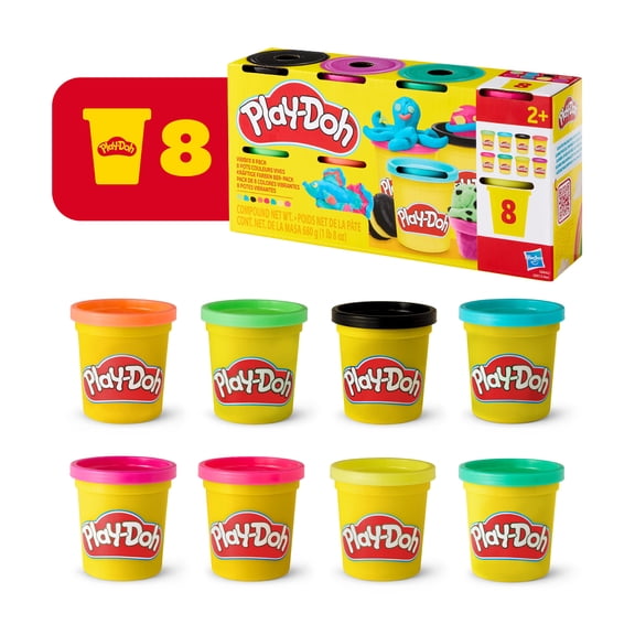Play-Doh 8 Pack Vibrant Colors, 3 Ounce Cans, Arts & Crafts for Kids 2