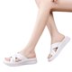 thumbnail image 2 of Sandalias Cuña Tobogan Plataforma Mujeres Cross Con Soporte Toe Abierto para Interiores, 2 of 8