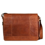 Jack Georges Voyager Hand-Stained Buffalo Leather Full-Size Messenger Bag #7315 (Honey)