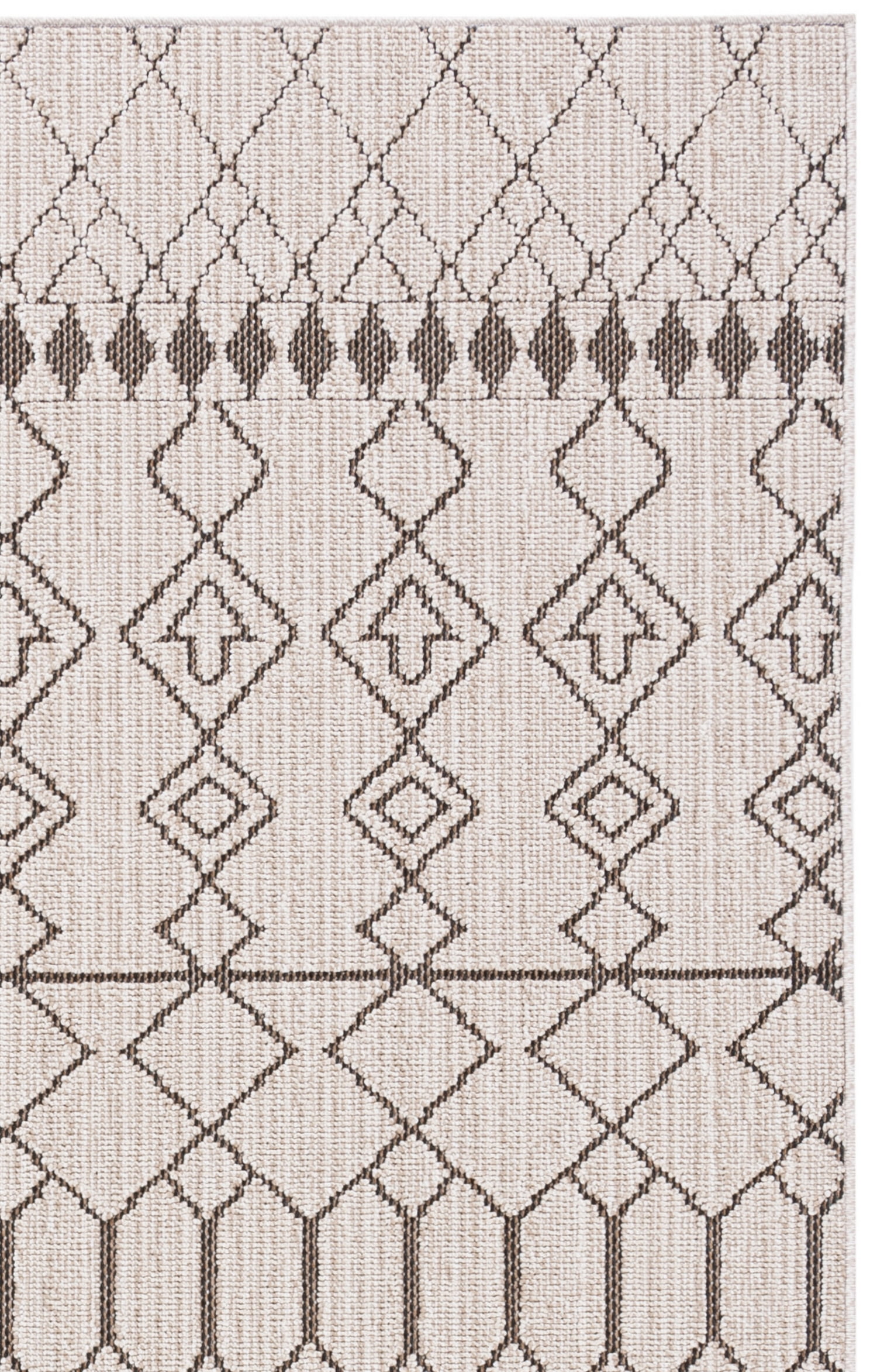 SAFAVIEH Global Antilla Diamond Indoor/Outdoor Area Rug, Beige/Dark Beig, 5'3" x 7'6"