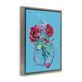 thumbnail image 2 of Stupell Industries Contemporary Vivid Poppies in Clear Vase Brown Floating Frame Canvas Art, 25 x 31, by Susan Lugar, 2 of 7