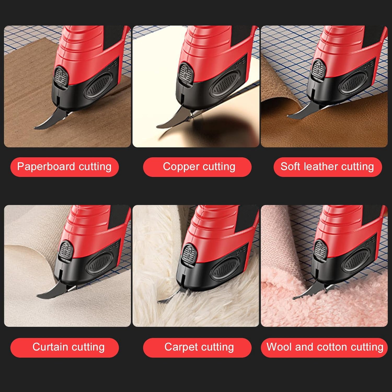 Cordless Electric Scissors with Blades, Rechargeable Powerful Shears for Sewing, Crafting and Cutting, Super Scissors Rechargeable for Fabric, Carpet, Leather, Cardboard