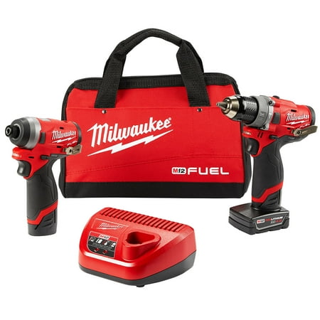 - Milwaukee 2598-22 M12 FUEL 2-Tool Combo Kit: 1/2