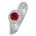 thumbnail image 3 of Antique Designer 1 Carat Red Ruby and Diamond Engagement Ring for Her in White Gold, 3 of 4