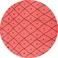 thumbnail image 1 of Ahgly Company Indoor Round Solid Red Modern Area Rugs, 5' Round, 1 of 4