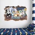 thumbnail image 4 of Bluey Family Cartoon Anime Children‘s Wall Sticker Self Adhesive Paper PVC Poster Bedroom 3D Wall Sticker Wall Decoration, 4 of 6