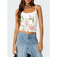 thumbnail image 4 of Rdhnmea Women Crop Camisoles Floral Print Spaghetti Strap Sleeveless Tank Tops, 4 of 9